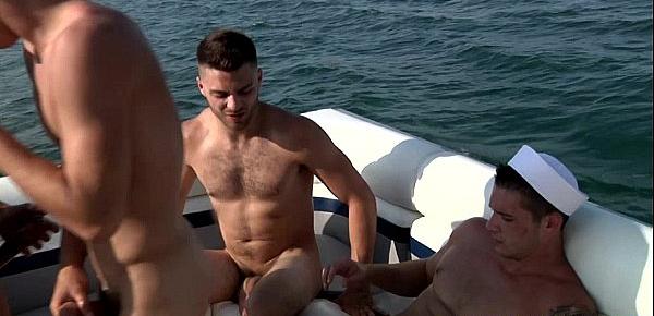  Johnny Rapids orgy cumshot on a boat